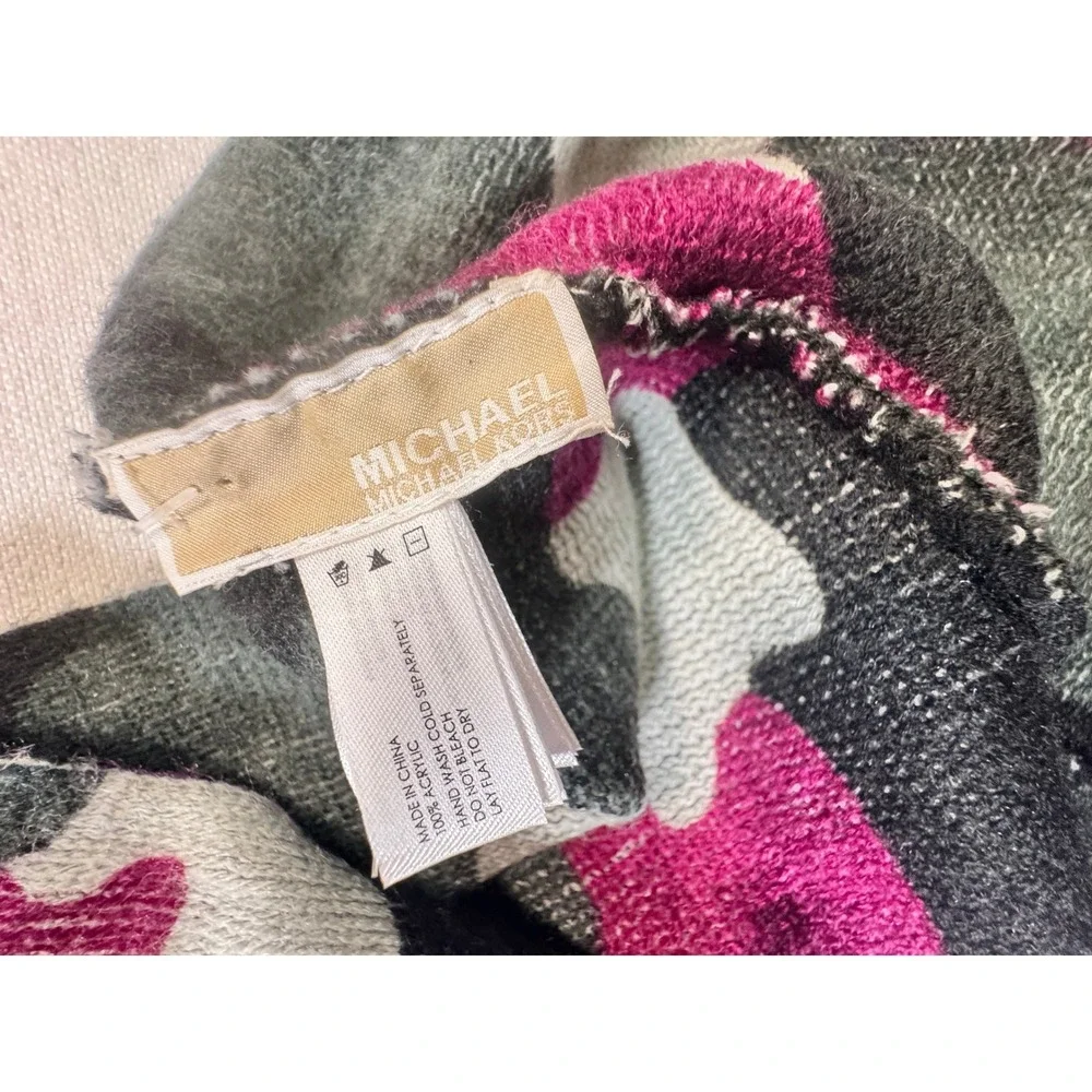 MICHAEL KORS‎ Pink Camouflage Infinity Loop Scarf Acrylic Women's One Size